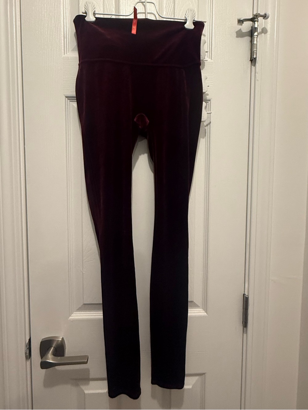 SPANX Velvet Leggings - Burgundy NWOT.  MEDIUM